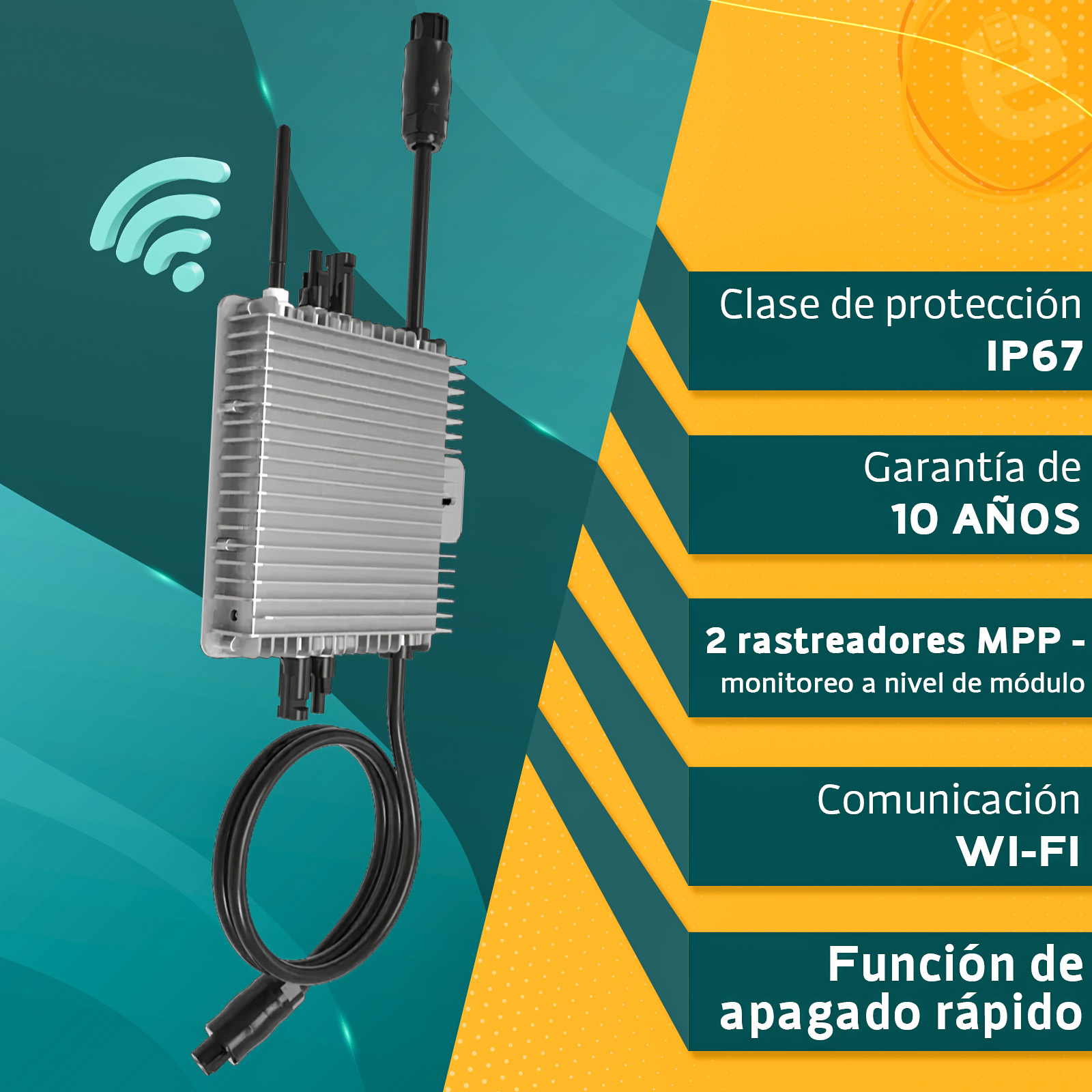 Deye Sun G Eu Microinversor Monof Sico Con Conexi N Wifi Para