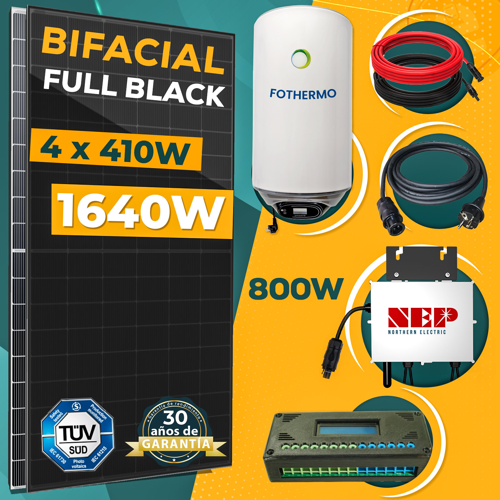 Kit autoconsumo 2 kW Nuevo!!! con Microinversor Hoymiles HMS 2000